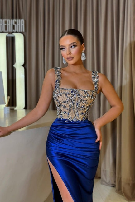 777 Royal Blue Lace Gown